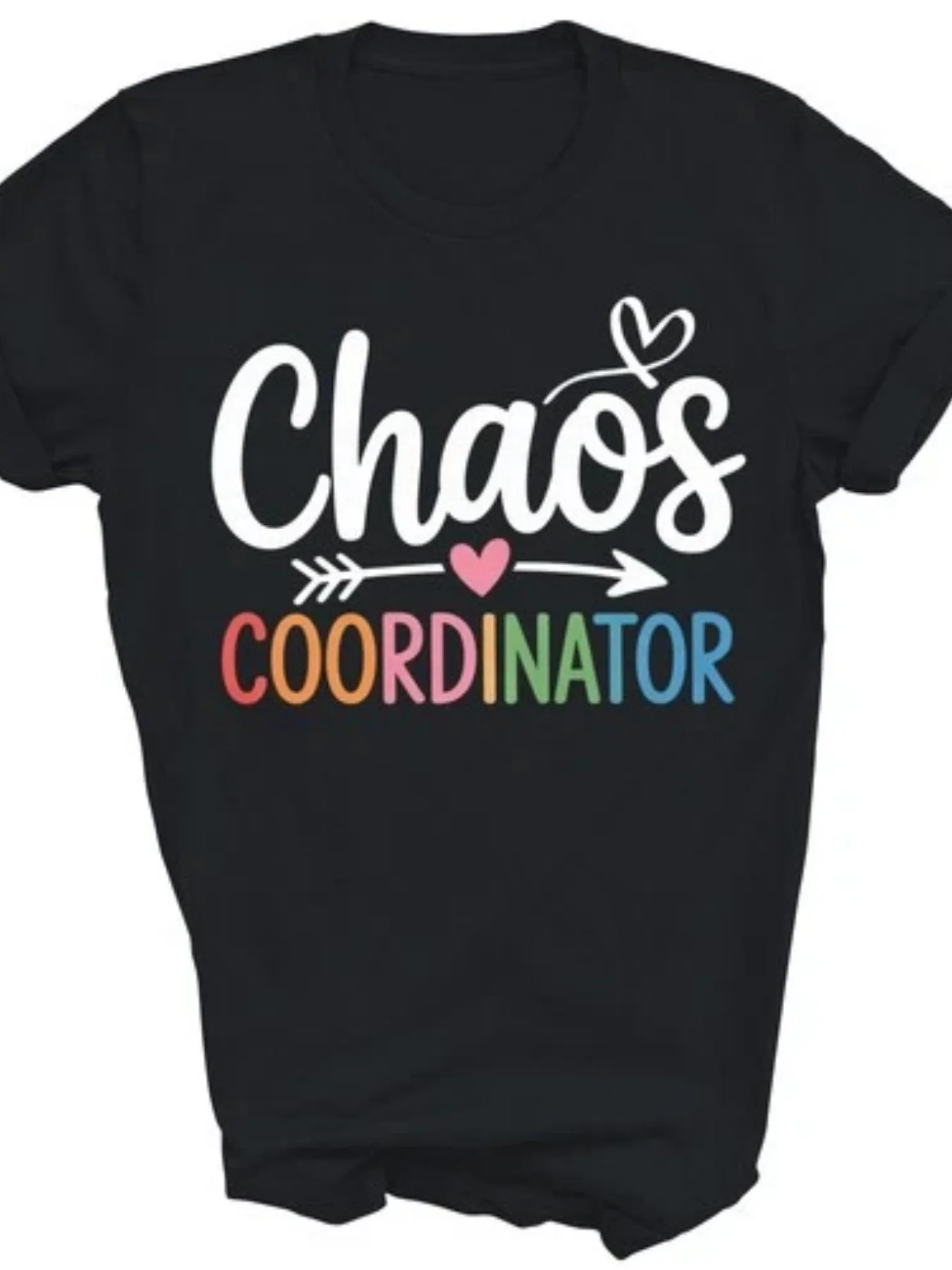 Chaos Coordinator Funny Teacher Unisex Shirt Gift Soft Everyday  Christmas Eve Outfit Seasonal Casual Wear Festive Design Comfortable Fit Top