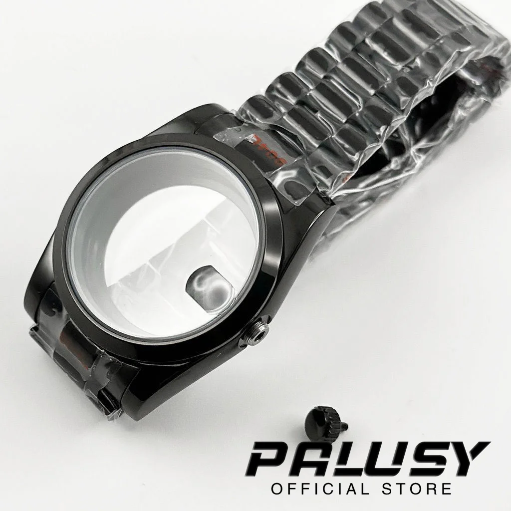 PVD Black 36MM/40MM NH35 Watch Case Stainless Steel Bracelet Sapphire Glass For NH34 NH35 NH36 NH38 NH70 ETA2824 PT5000 Movement