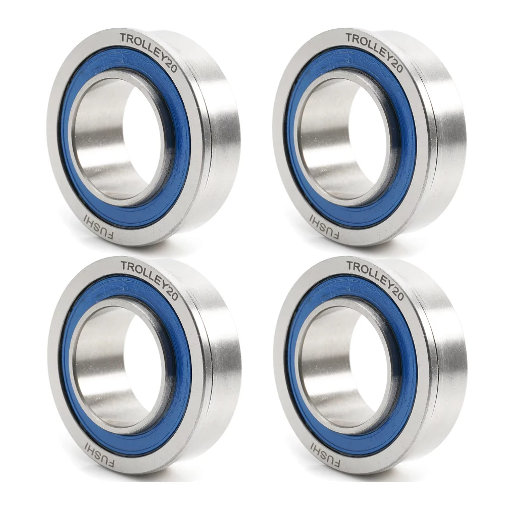 F6003 F6003RS Bearing F6003-20-2RS 20*35*11 mm ( 4 PCS ) Flange Ball Bearings F6003-RS Garden Cart Wheel Bearing