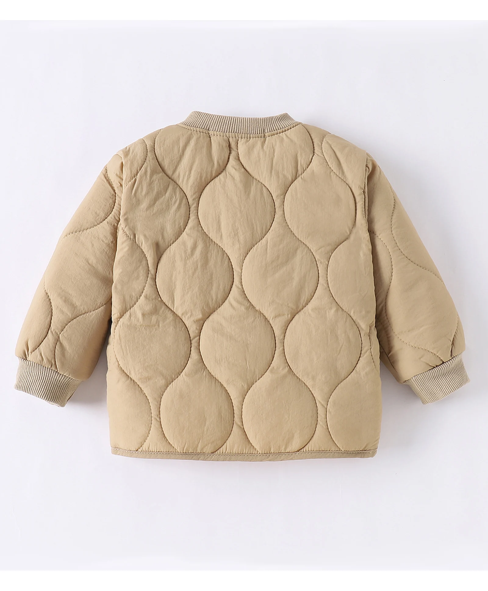 Spring and Autumn Solid Color Single breasted Lightweight Cotton Jacket for Infants and Young Children, Boys and Girls