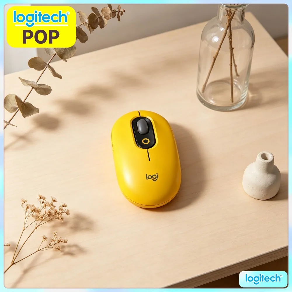 Travel Oriented Compact Wireless Mouse Logitech M350 POP Quiet Click For Notebook PC Mac Office Home Business Scenarios