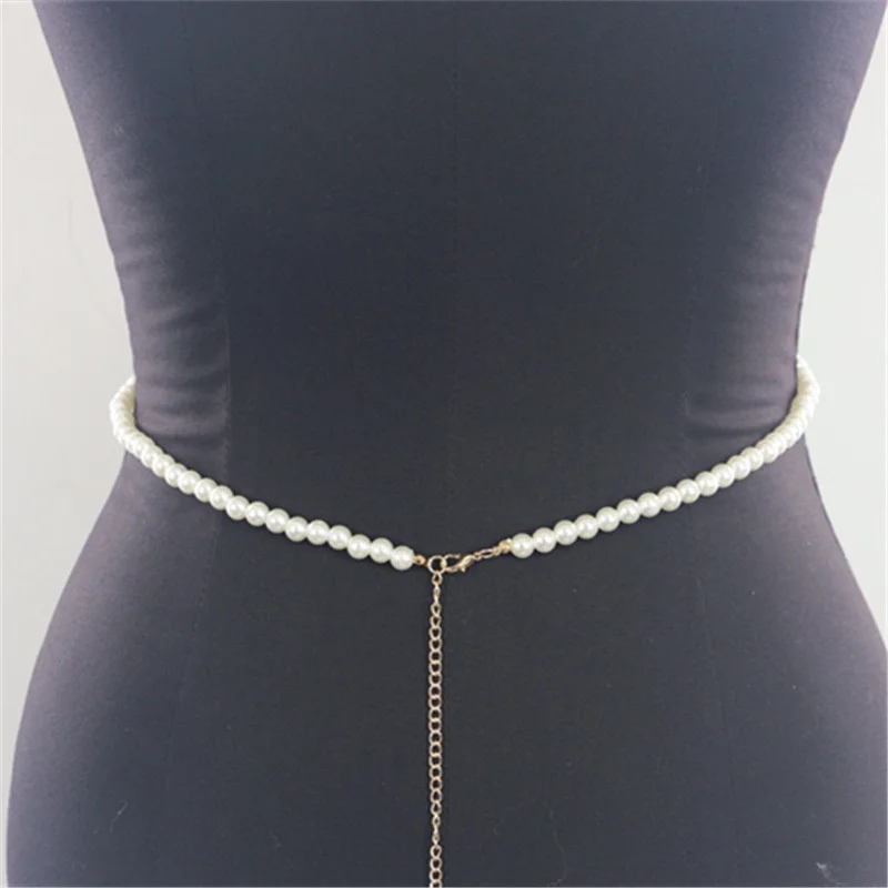 Modische Damen-Handgefertigte Imitationsperlen-Körperkette Verstellbare Choker-Taillenkette Hochzeits-Brautschmuck 2026 – Detail 8