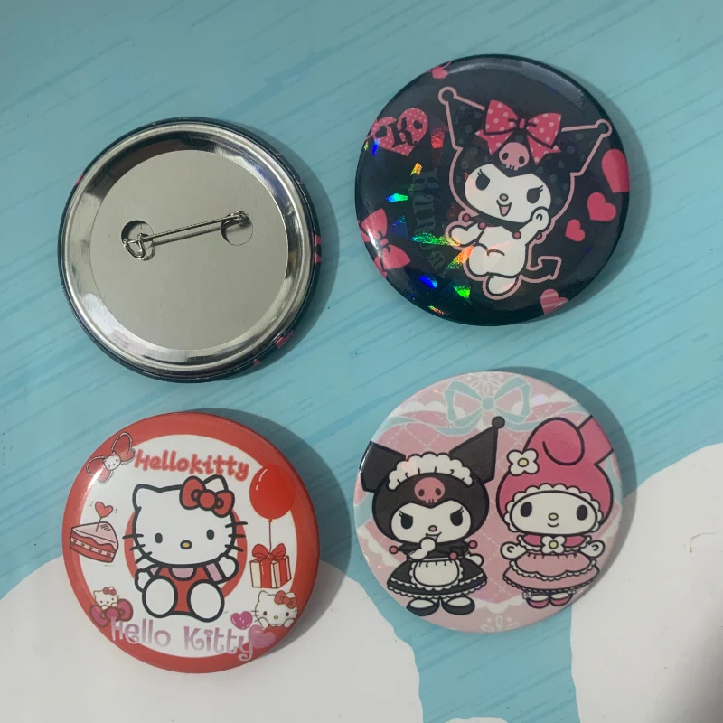 5 stuks Kawaii Sanrio broche, Anime Hello Kitty, Yugui hond, Kuromi, melodie, badge, tas accessoires, mode meisje cadeau