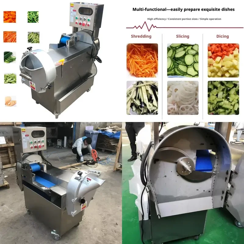 for Stainless Steel Vegetable Dicing Machine 380V One Time Dicing Suitable for Vegetable Processing Plants