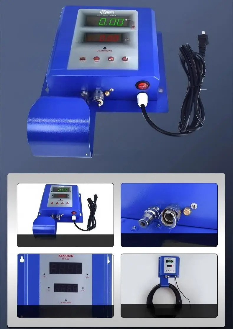 Portable Digital Tire Inflation System Wall-Mounted Car Air Tyre Inflator Gas Station Metal Tool Automatic Tire Pressure Monitor view 6