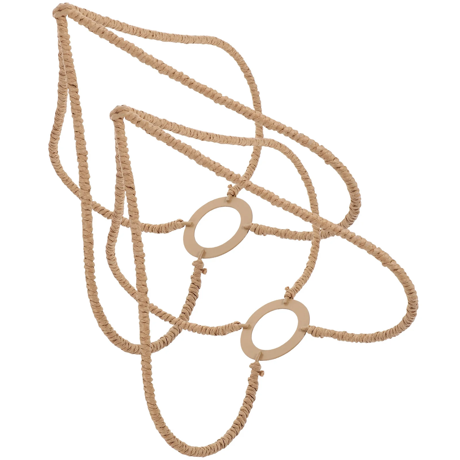 

2Pcs Woven Lampshade Rustic Hanging Light Shade Heart-Shaped Design Farmhouse Cage Lampshade for Restaurant Home Bar Decor