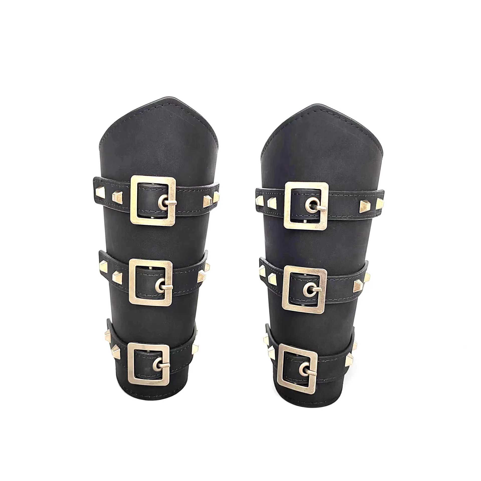 Mittelalter liche grenz überschreitende Herren Leder Handgelenks chutz Hand Armband Steampunk Reiten Outdoor Armschutz Halloween Cosplay Zubehör