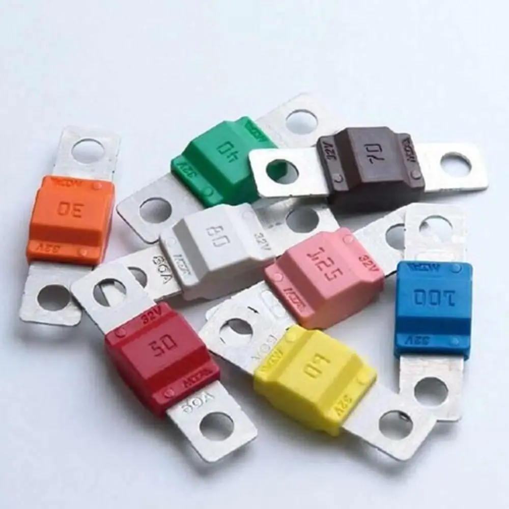 

Brand New 30A -125A Strip Link Fuse Plug-in Type Metal Midi Fuse Multiple Color Fork Bolt Fuse Car Truck
