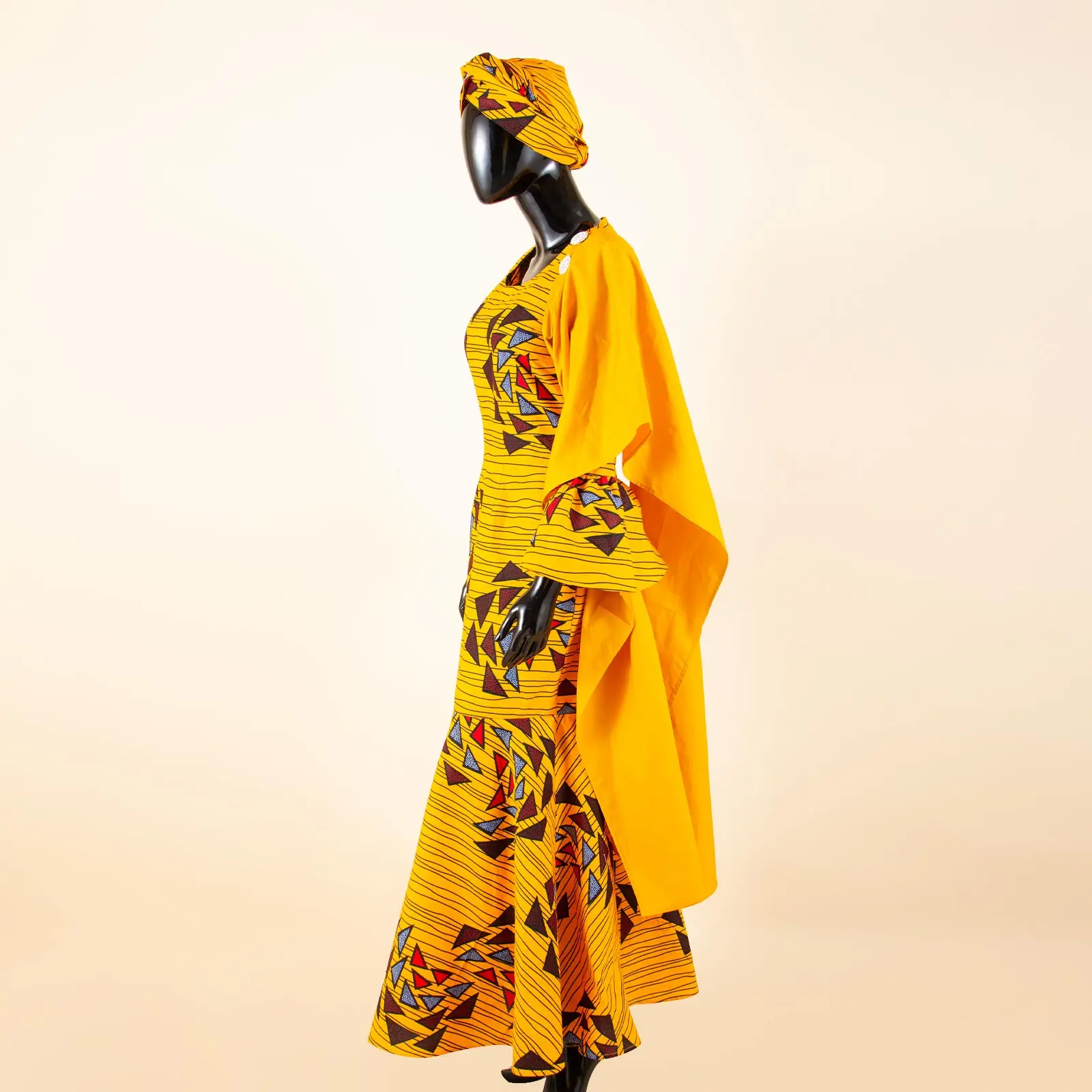 African Women Dresses Dashiki Ankara Print Slim Long Dress with Headwrap Bazin Riche Ladies Outftis Party Vestidos Y2225023