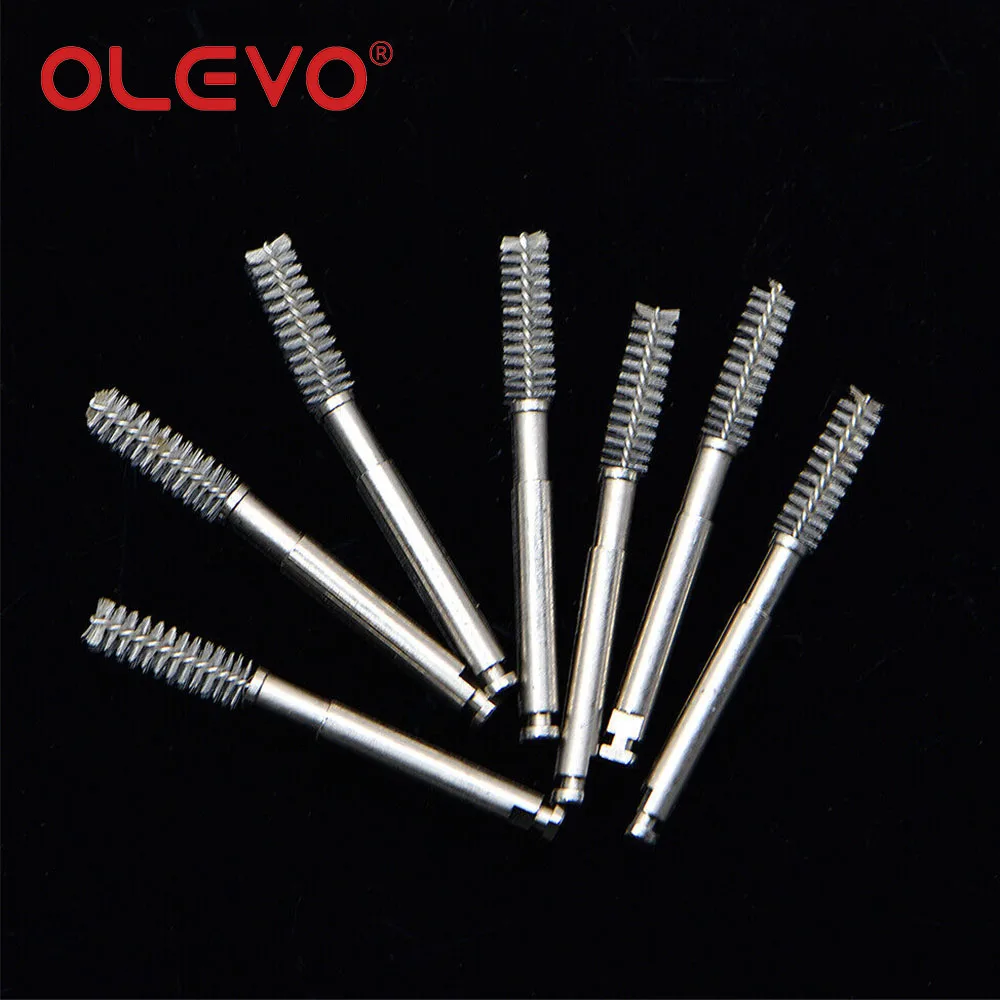 Olevo 10 Stks Tandheelkundige Wortelkanaalreinigingsborstel Ra Schacht Lange Korte Scherpe Soort Nylon Endodontie Tanden Reiniger Tandheelkunde Lab Tool