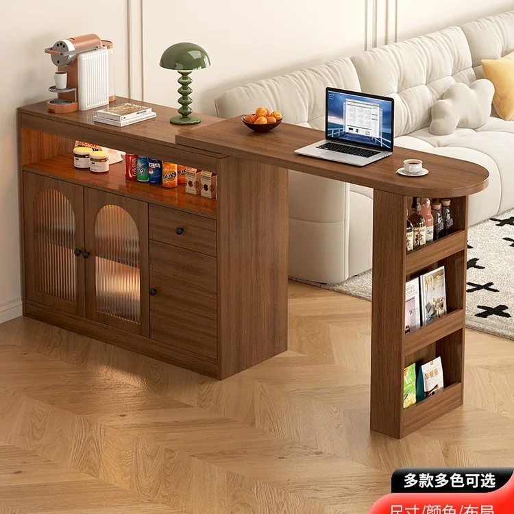 Retractable bar table dining side cabinet integrated household living room entrance partition small apartment balcony wall sofa