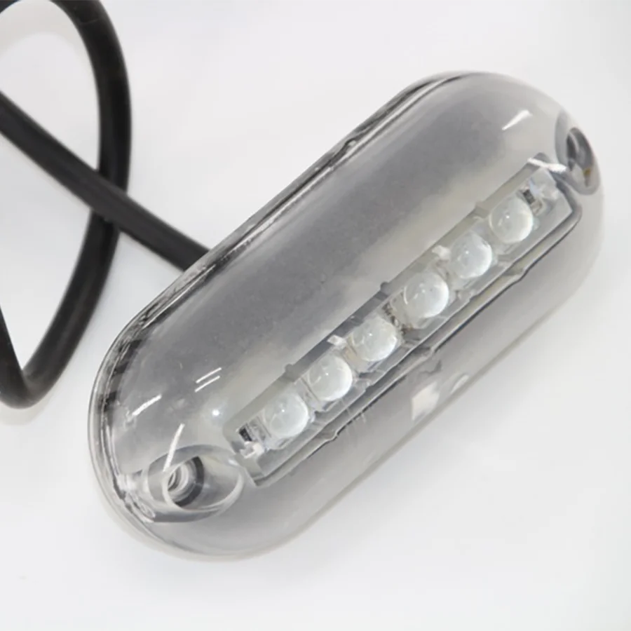 

1 шт. синий/красный светодиодный светильник для подводной рыбалки, 12 В, ночник для лодки, водная пейзажная лампа для морских аксессуаров, навигационная рыбалка