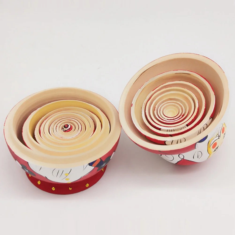 10Pcs Santa Claus Schneemann Russland Nesting Dekoration Lagerung Boxen Schmuck Kleinigkeiten Weihnachten Geschenk Weihnachten Santa Nesting Spielzeug