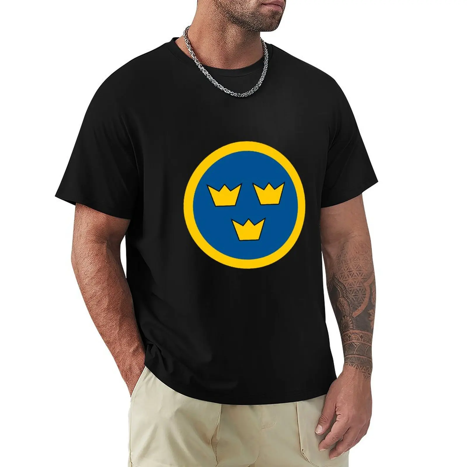 

Swedish Air Force - Svenska flygvapnet - Roundel T-Shirt essential t shirt Luxury man shirts graphic tee men