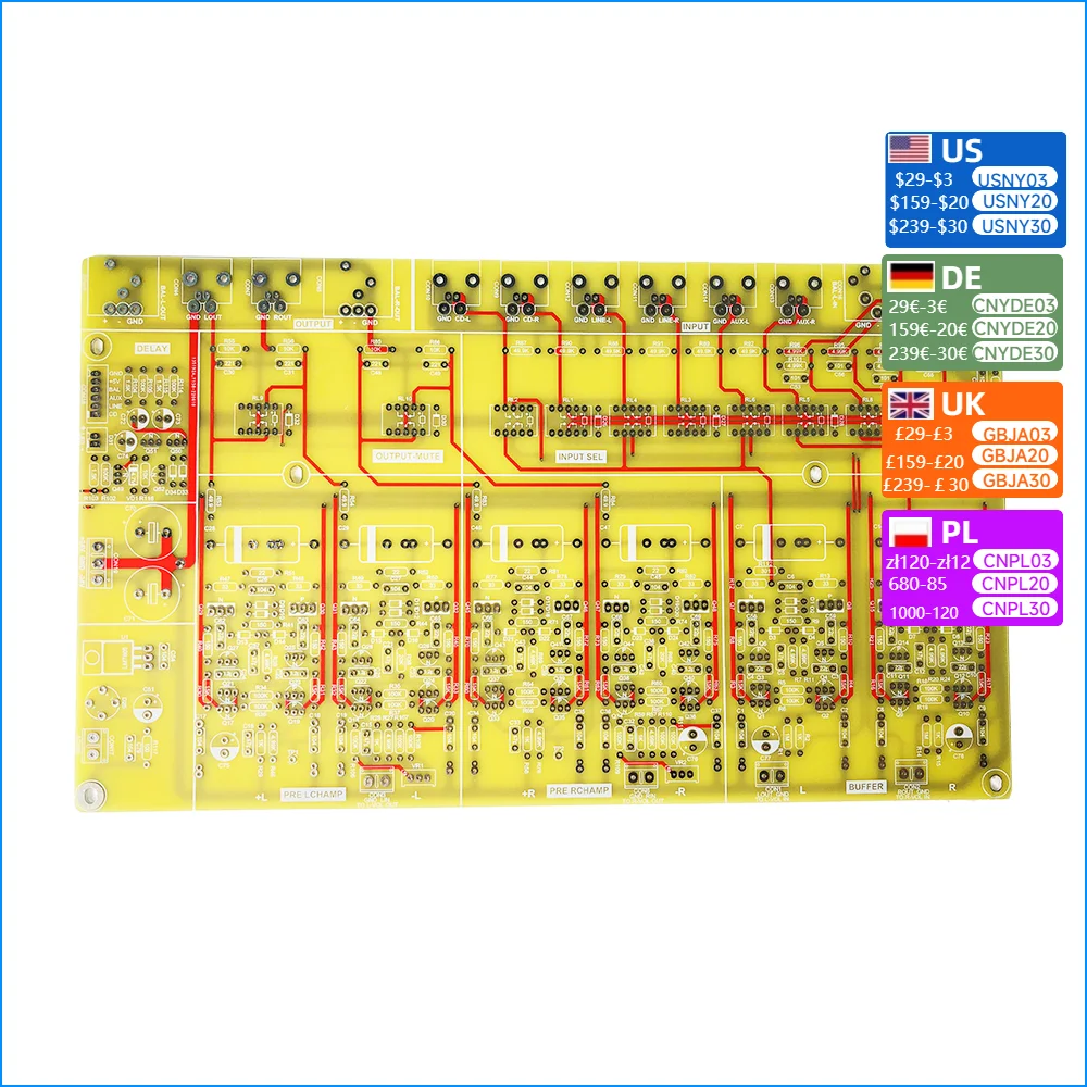 Nvarcher Fully balanced preamp board Bystronic BP26  circuit PCB 