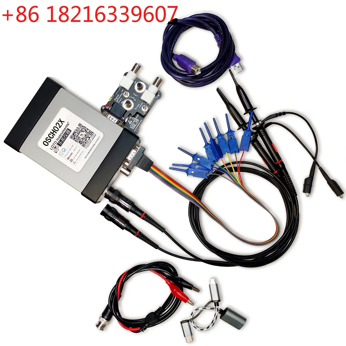 TAO  PC Oscilloscope OSCH02 1GS/s BW 100MHz, OSCH02X 2CH Oscilloscope Signal Generator Logic Analyzer 8~13 Bit Resolutio