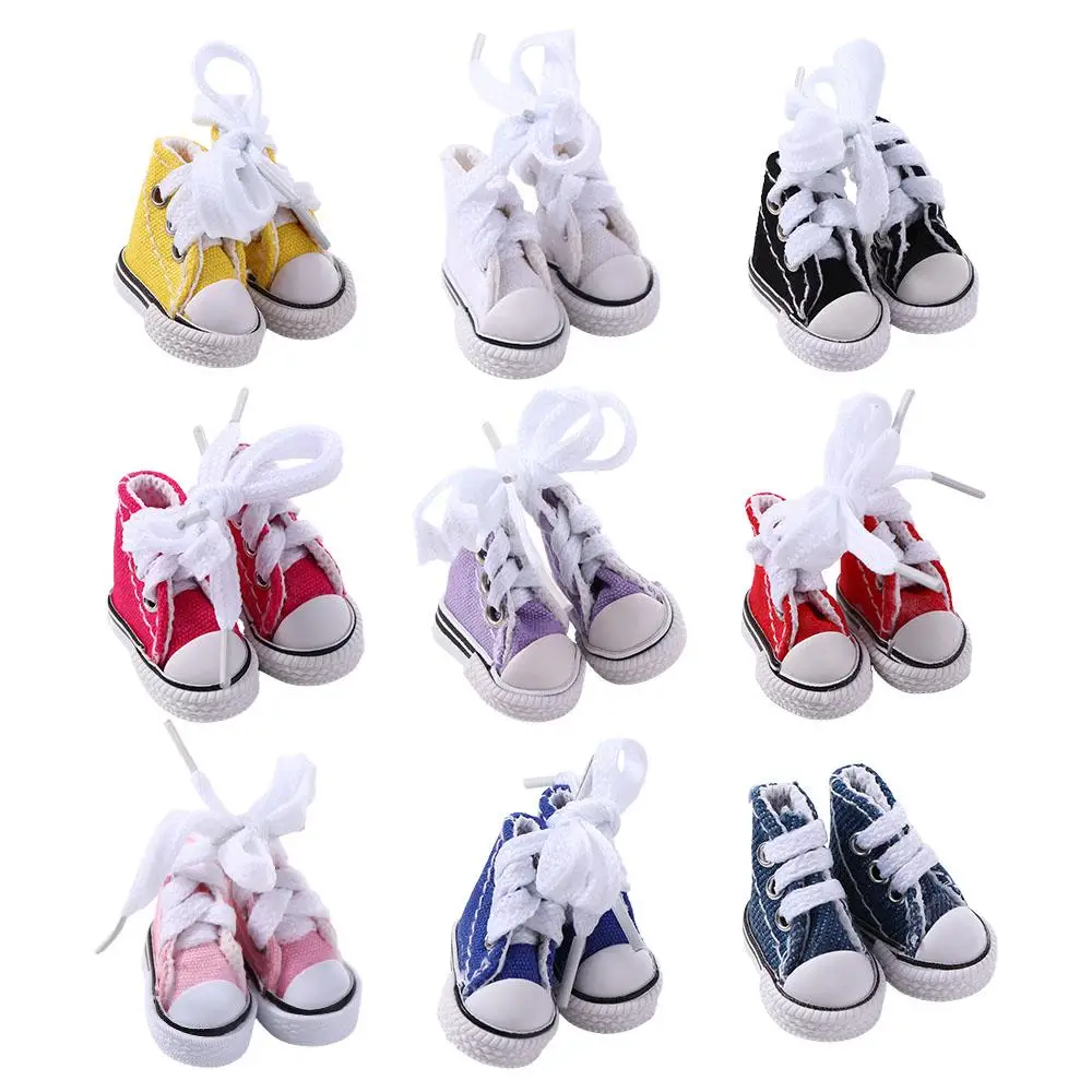 3.5CM Doll Sneakers Mini Shoes Casual Canvas Shoes BJD Dolls Shoes Blyth Shoes Fashion Dolls Accessories For Children Toys Gift