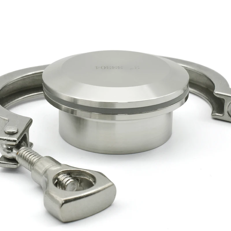 OD 25.4-119mm Sanitary Solid End Cap Suitable For 0.5 -4 Stainless Steel Sanitary Triple Clip SS304 316L TC Blind Cover
