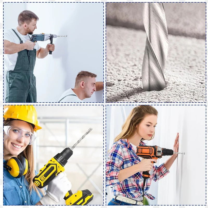 건식 벽체 비트 나선형 톱 팁 절단 비트, 건식 벽체 가이드 포인트 절단 비트 도구, 나선형 톱과 함께 사용, 1/8 인치, 50 개