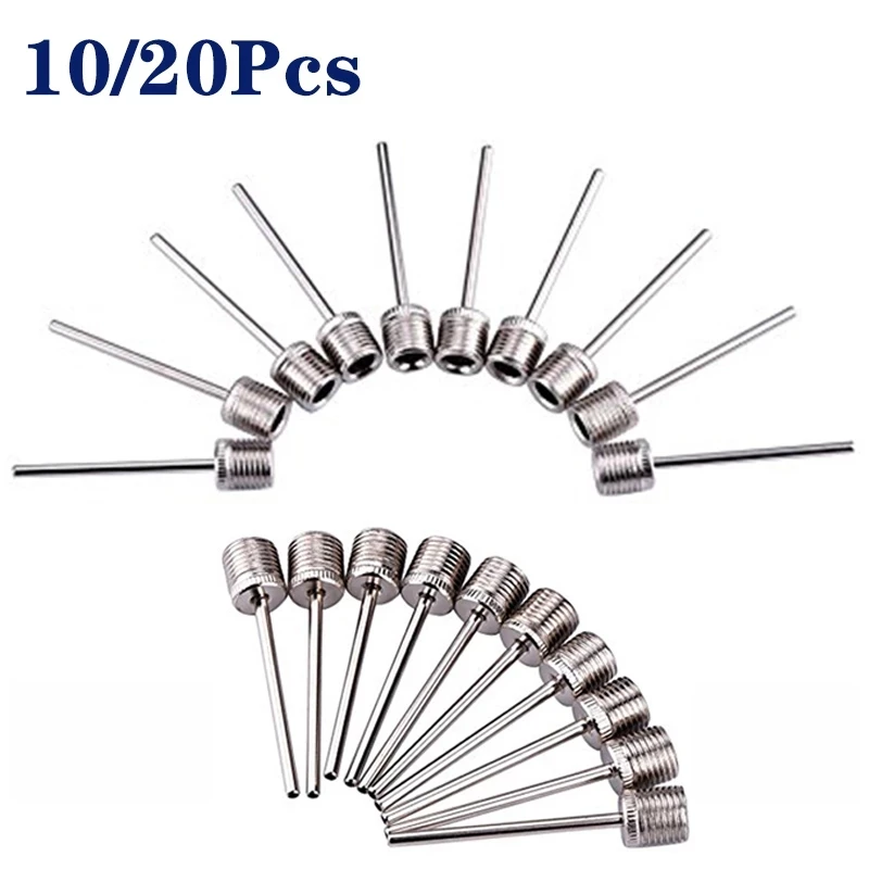 5/10/20pcs Sport Ball Inflating Pump Needle For Football Basketball Soccer Inflatable Air Valve Adaptor Stainless Steel Pump Pin