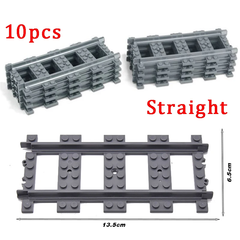 Peças de trem da cidade trilhos estação de trem tijolos ferroviário buffer parar modelo trilhos em linha reta curvado ferrovia blocos de construção moc brinquedos