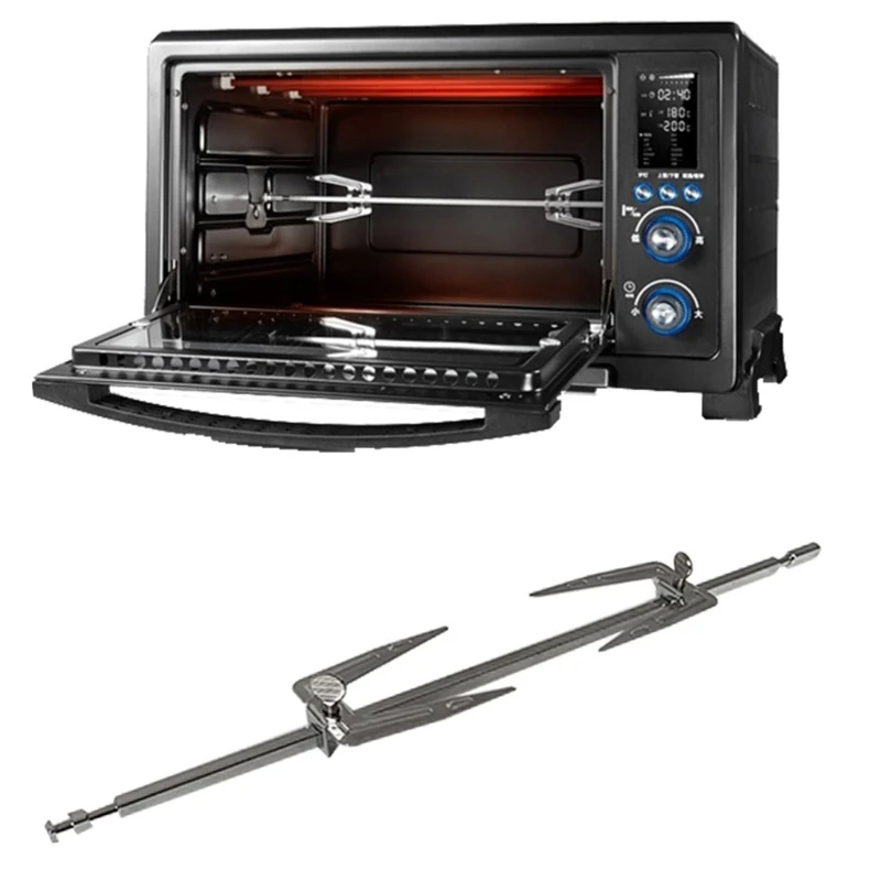 Stainless Steel Rotisserie Fork Air Fryer Accessories Rotating Baking Roast Fork