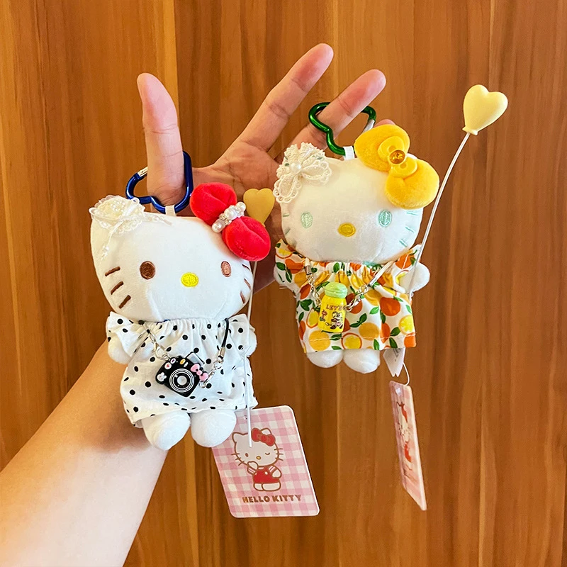 サンリオぬいぐるみキーホルダーペンダントアニメハローキティぬいぐるみおもちゃバッグアクセサリーギフト女の子用バックパックチャームデコレーション