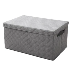 Storage Box Fabric Folding Large Clothes Storage Box Storage Box Organizing Box Clothes Storage Artifact grey