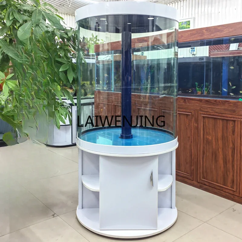 HLZ cylindrical fish tank aquarium glass ecological bottom filter, custom filter, no water change