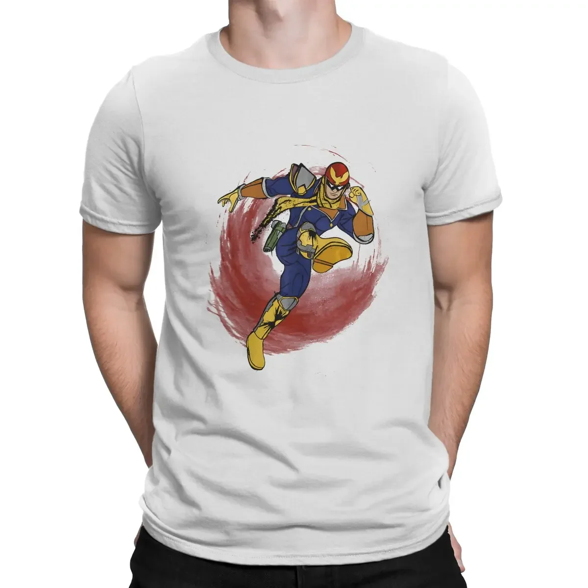 

F-Zero Speed Game Captain Falcon Tshirt Homme Men's Tees Polyester T Shirt For Men