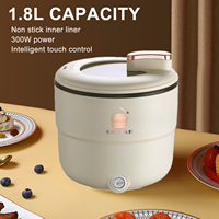 450W Electric Rice Cooker Multifunctional 1.8L Double Layers Anti Scald Anti Stick Electric Cooking Pot for Noodles Soup Stewing