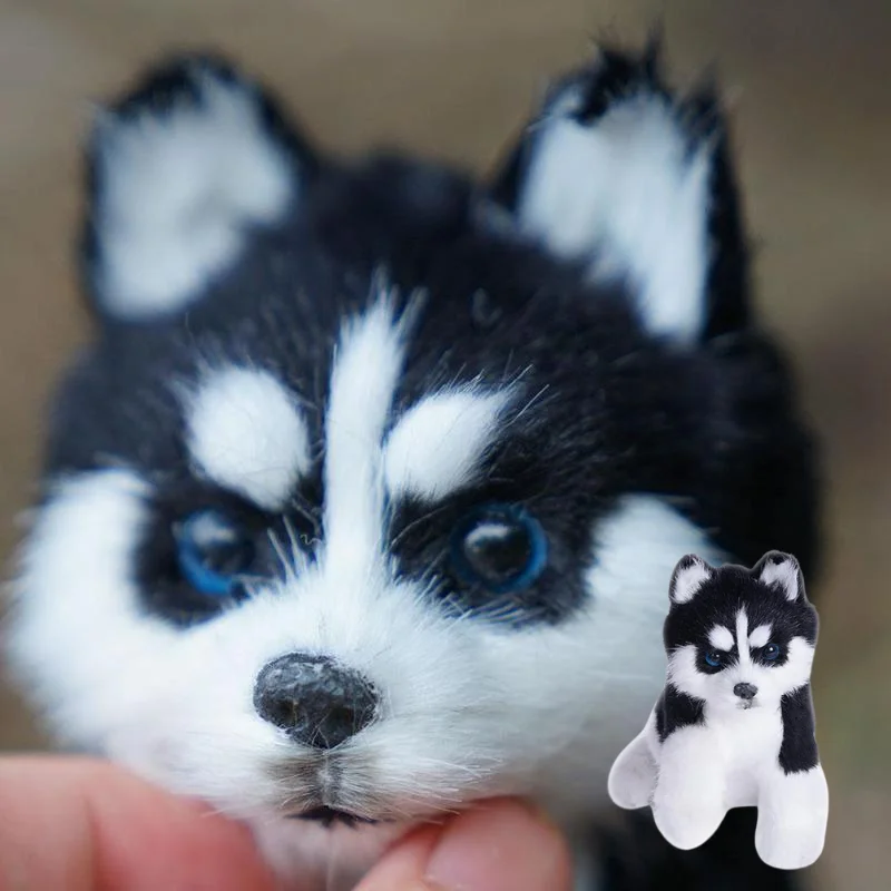 

﻿ 1/2/5pcs Realistic Husky Dog Plush Toy Soft Stuffed Animal Doll with Blue Eyes Handcrafted Dog Doll for Kids and Animal Lovers