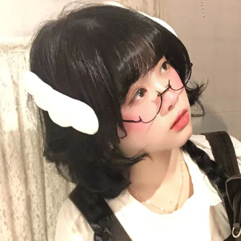 Cute Plush Large Wing Hair Clips Anime Cosplay Kawaii Y2K White Hair Clip Japanese Side Hairpin Headwear Accessories Gifts Women