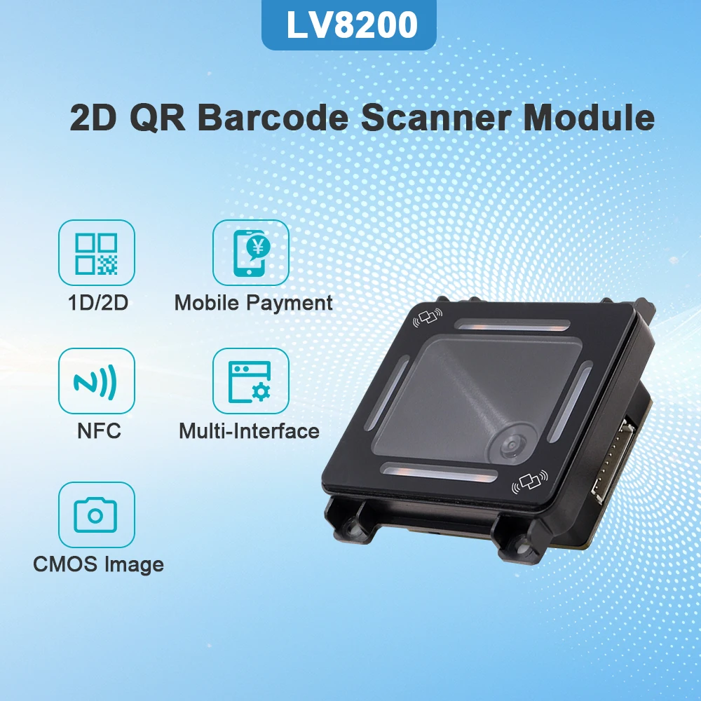 LJX Rakinda LV8200 1D 2D QR Code Scanner NFC Reader Writer with USB TTL RS232 RS485 Wiegand for Turnstile Kiosk Vending Mchine