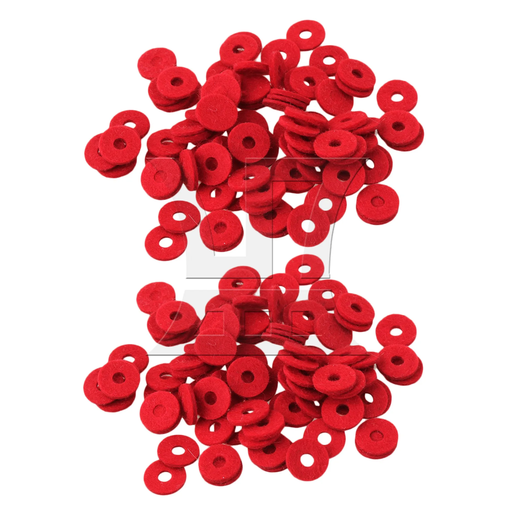 

Yibuy 160 Pcs Red Round Piano Tuning Keys Felt Pad 1.3 x 0.4cm for Music Lover