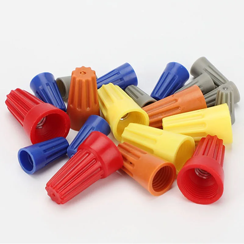 Fast Wire Connector Spring Cap Crimp Twist Terminal Colorful P1-P6 Insulated Electrical Insert Splice Rotating Wire Connection