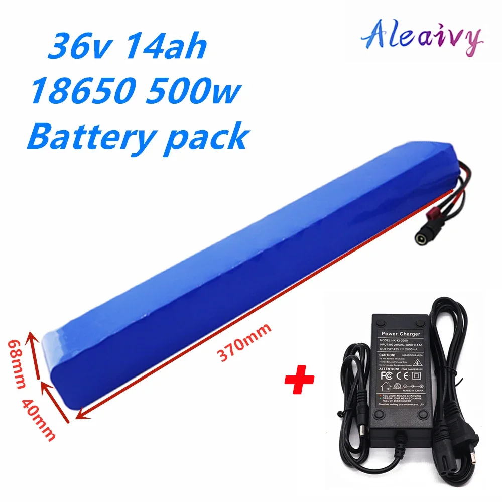 

36V 10S4P 14Ah 500W High Power&Capacity 42V 18650 Lithium Battery Pack Ebike Electric Car Bicycle Motor Scooter 20A BMS+Charger