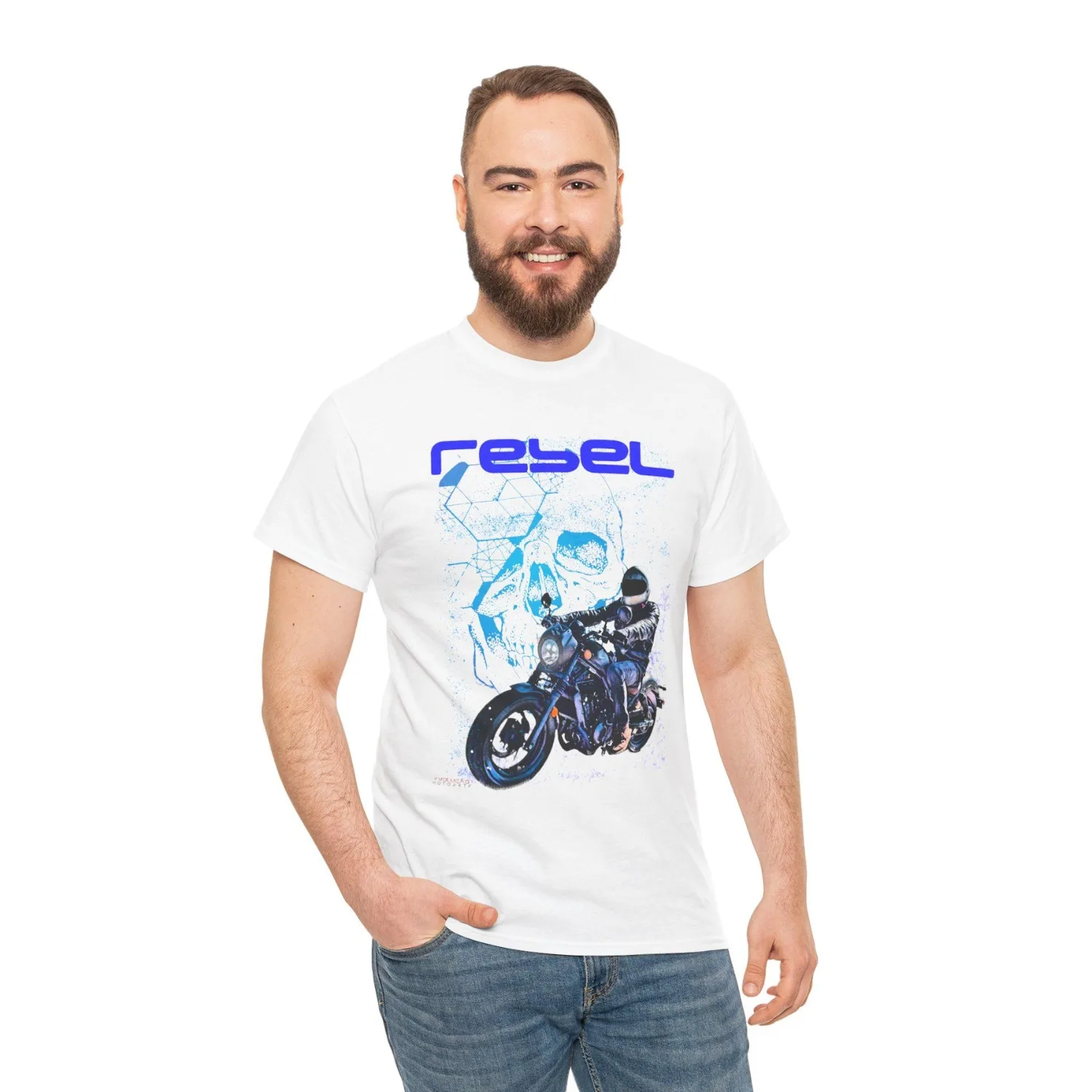 294@EY H.onda Rebel 500 Cruiser Motorcycle Shirt for Men Retro Bobber 1100 Biker Gift Classic Moto T-Shirt Fathers Day Present f