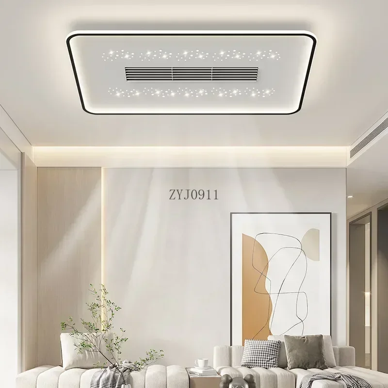 *LED Ceiling Fan Lamp Wind Wheel Invisible Master Bedroom Dining Room Living Room Ceiling Lighting Lustre Luminaire