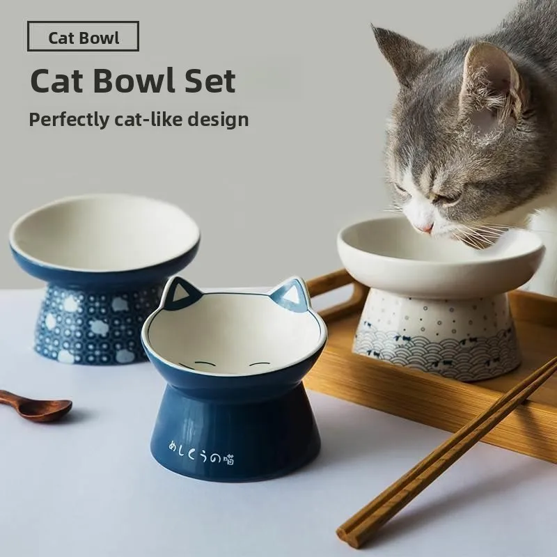 

Cerc Bowl Anti-Flip Sloped Mouth High Footed Food Bowl Dog Bowl Pet Water Bowl Slow Feeding Bowl for s And Dogs
