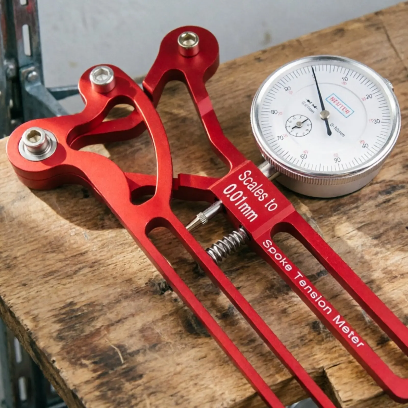Cycling Spoke Tension Meter Precision Measuring Bike Spoke Tension Gauge Repair Tool Accurate Scale Easy to Use for Workshop