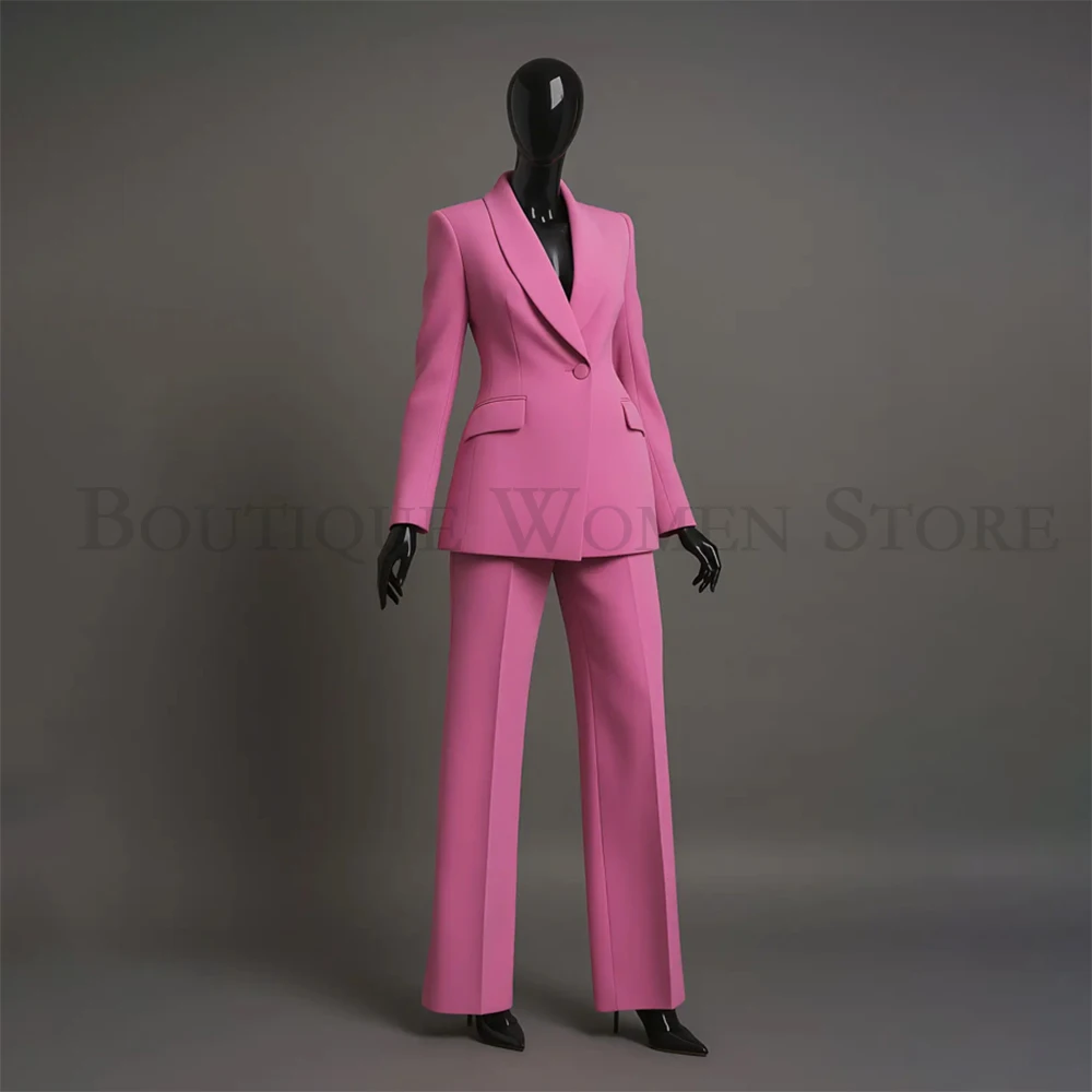 High Quality Women's Suits Elegant One-Button Slim Fit Regular Length Blazer Formal Office Evening Female Clothing Outfits