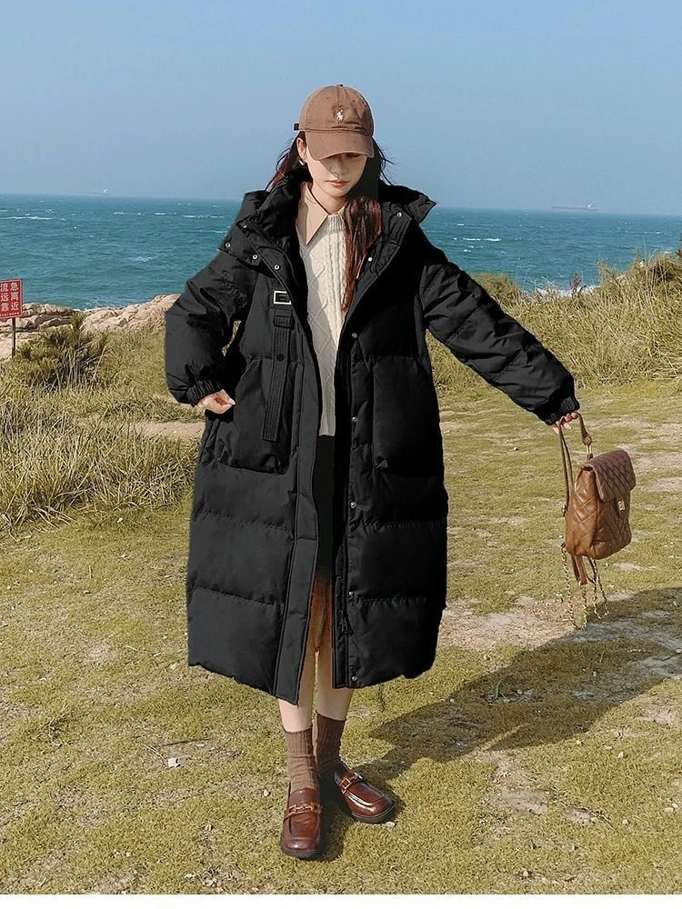 Abrigo holgado de algodón para mujer, Parkas con capucha a prueba de viento para ocio, invierno, 2024