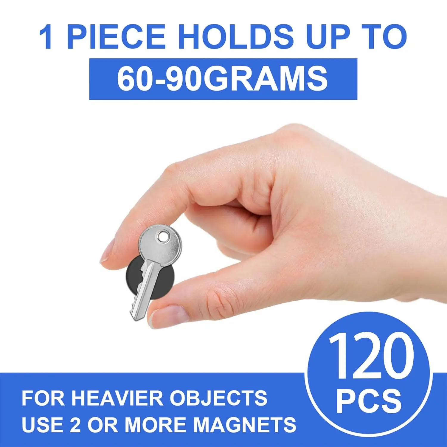 Ímãs adesivos redondos de 120 pacotes, pontos magnéticos flexíveis de 0,8 polegadas com forte suporte de 3M para artesanato DIY e uso em escritórios domésticos.
