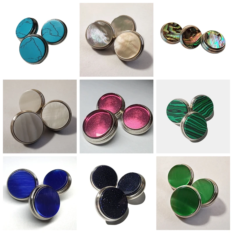 1 set of musical instrument trumpet buttons, galvanized base, brass instrument accessories, natural material, good gloss