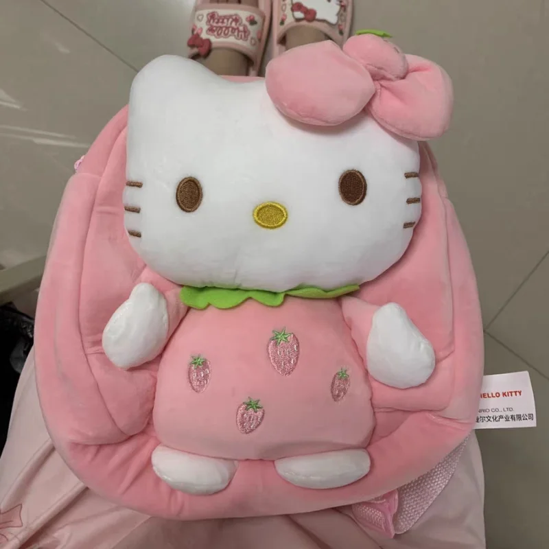 Nowa seria Sanrio Hello Kitty przedszkole Student pluszowy plecak dziecięcy śliczny plecak torba podróżna dla dziewczynek prezenty urodzinowe