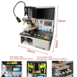 EN-580-4C Mobile Phone Green Flex Cable Bonding Machine Four Cameras New Desktop Type Constant Heating COP ACF LCD Repair