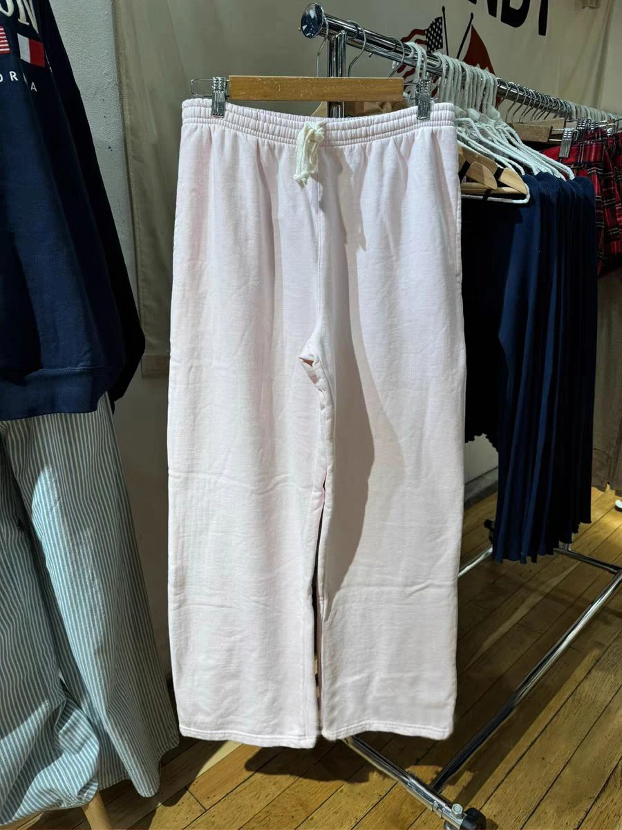 

New Sweet Drawstring Straight Sweatpants Women Autumn Elastic Waist Cotton Trousers Casual Streetwear Sport Loose Long Pant Y2k