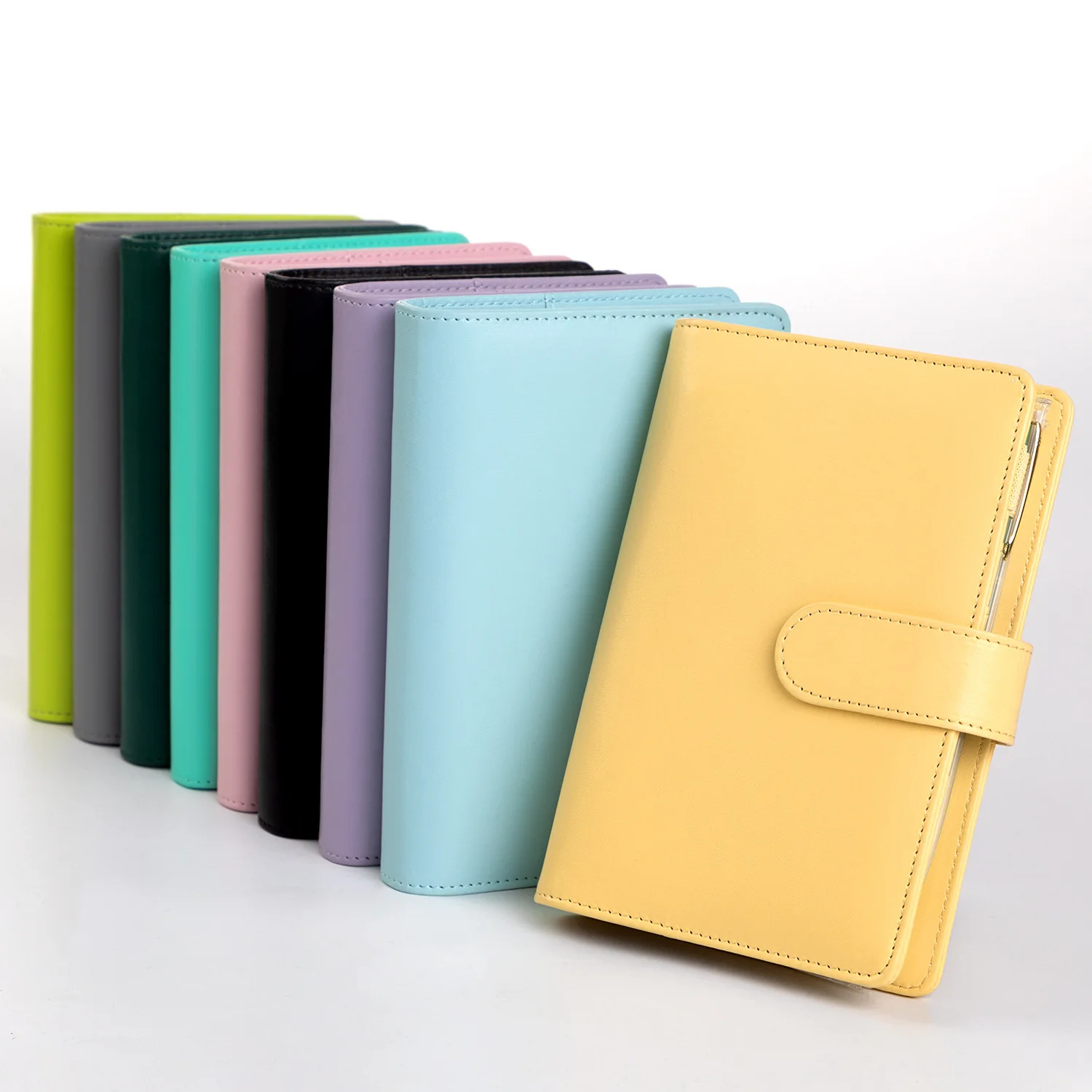 Imagem -02 - Budget Binder Money Organizer Organizador de Dinheiro para Dinheiro com Pcs Zipper Envelopes e Pcs Sticky Labels Saving Binder para Orçamento a6