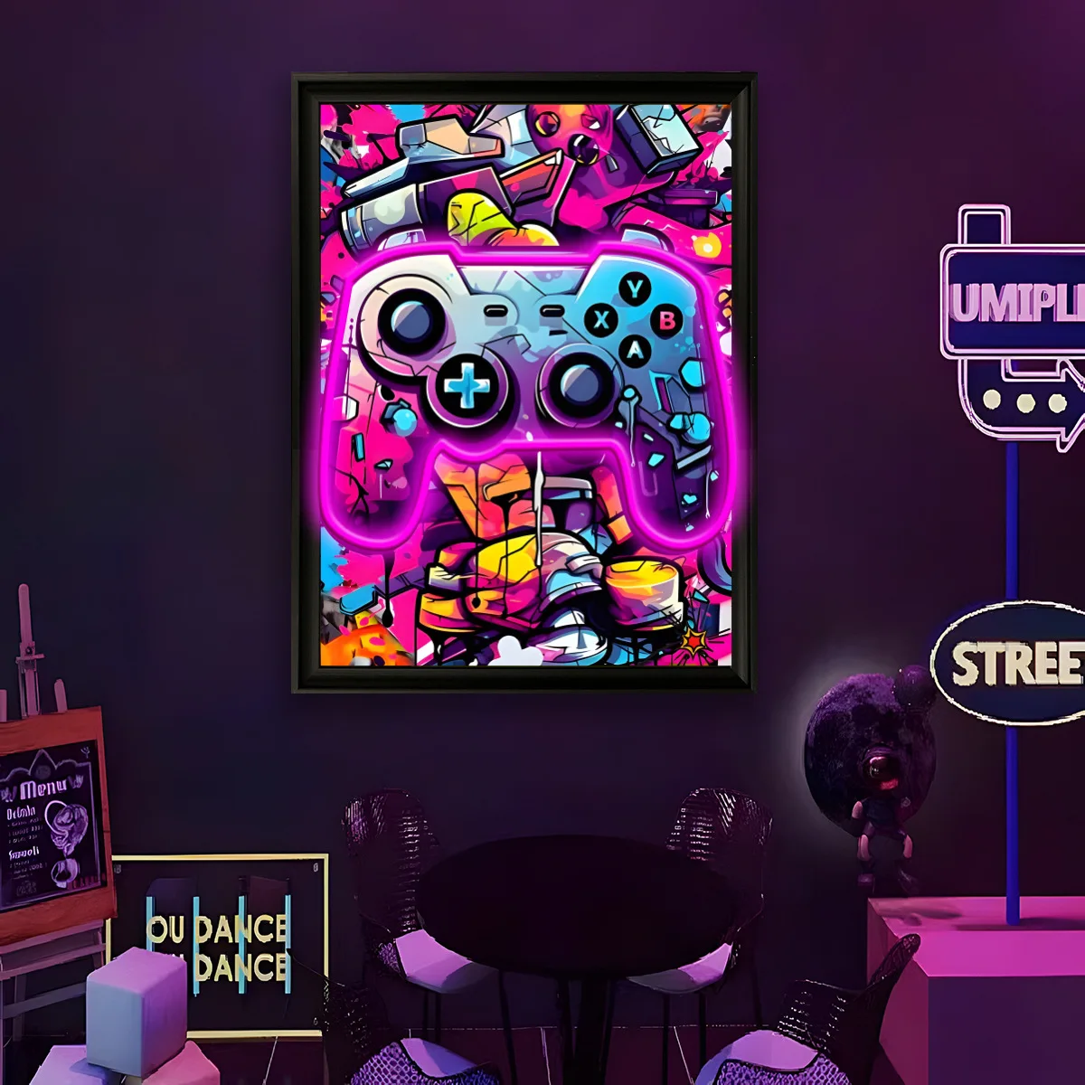 USB Powered LED Neon Light Funny Wall Painting Art Posters Home Music Studio Bar Party Gaming Room Bedroom Decoration Gift